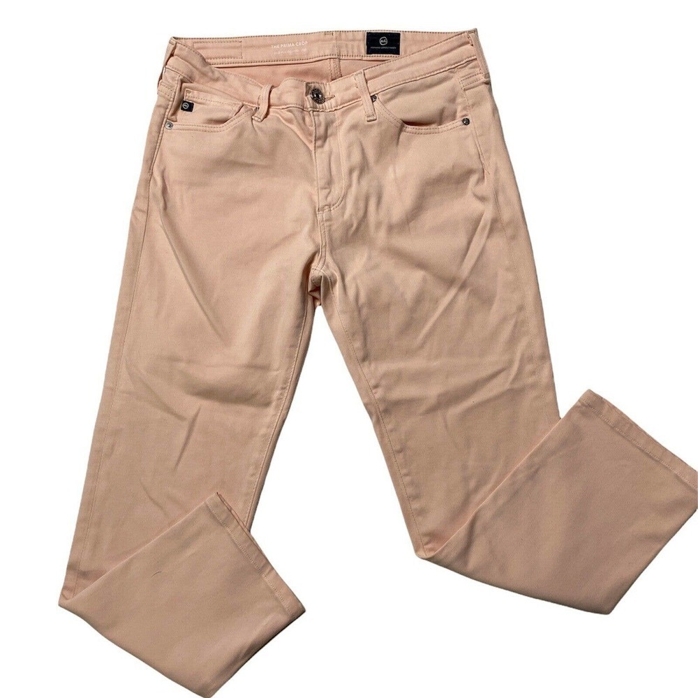 Adriano Goldschmied The Prima Crop Super Skinny Peach Jeans Pants Sz 26